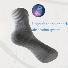 Men's Mid Crew Sport Socks Non Slip Shock Absorption Breathable Athletic Socks