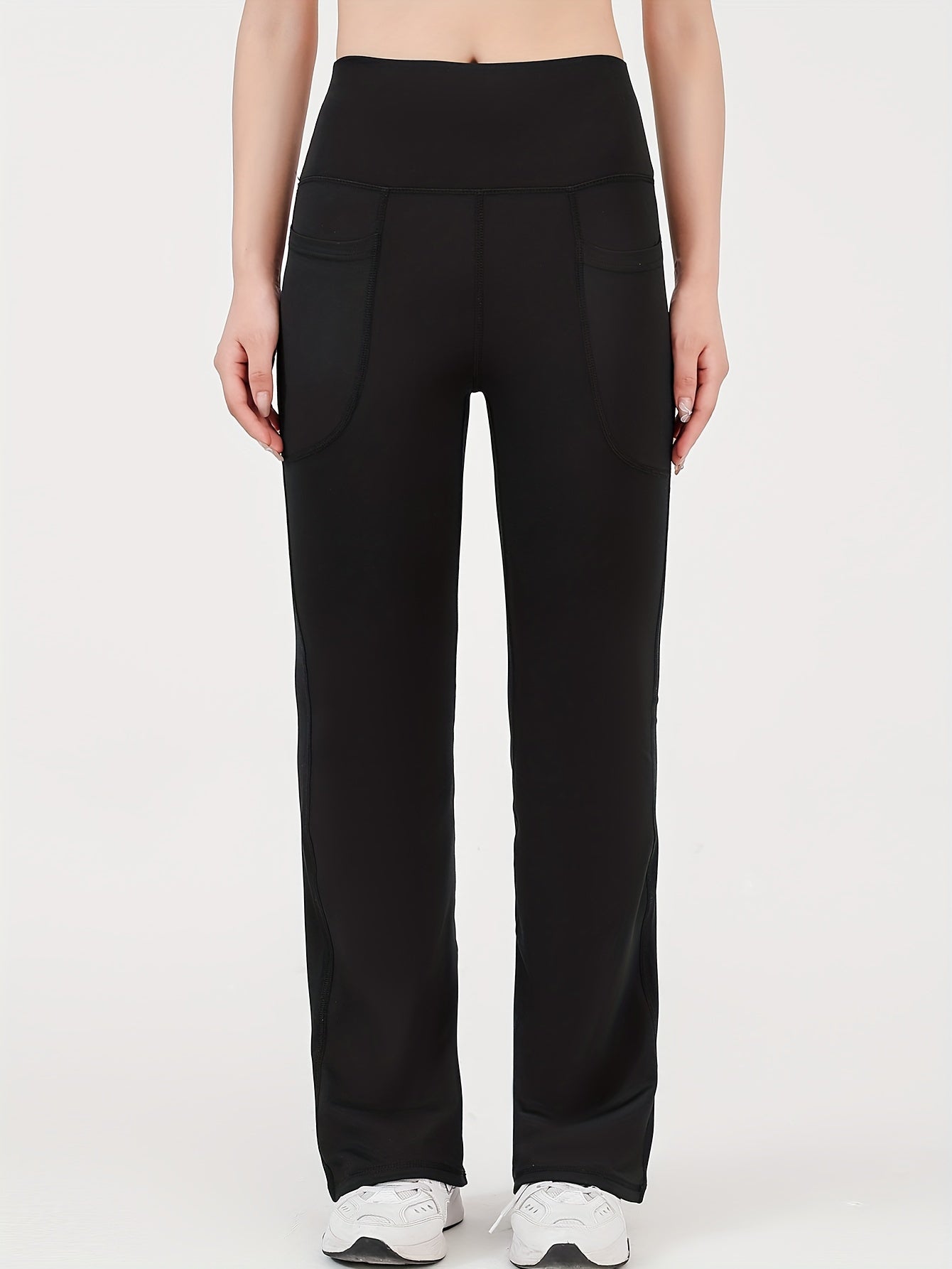 High Waisted Bootcut Leggings With Pockets Flared Yoga Pants