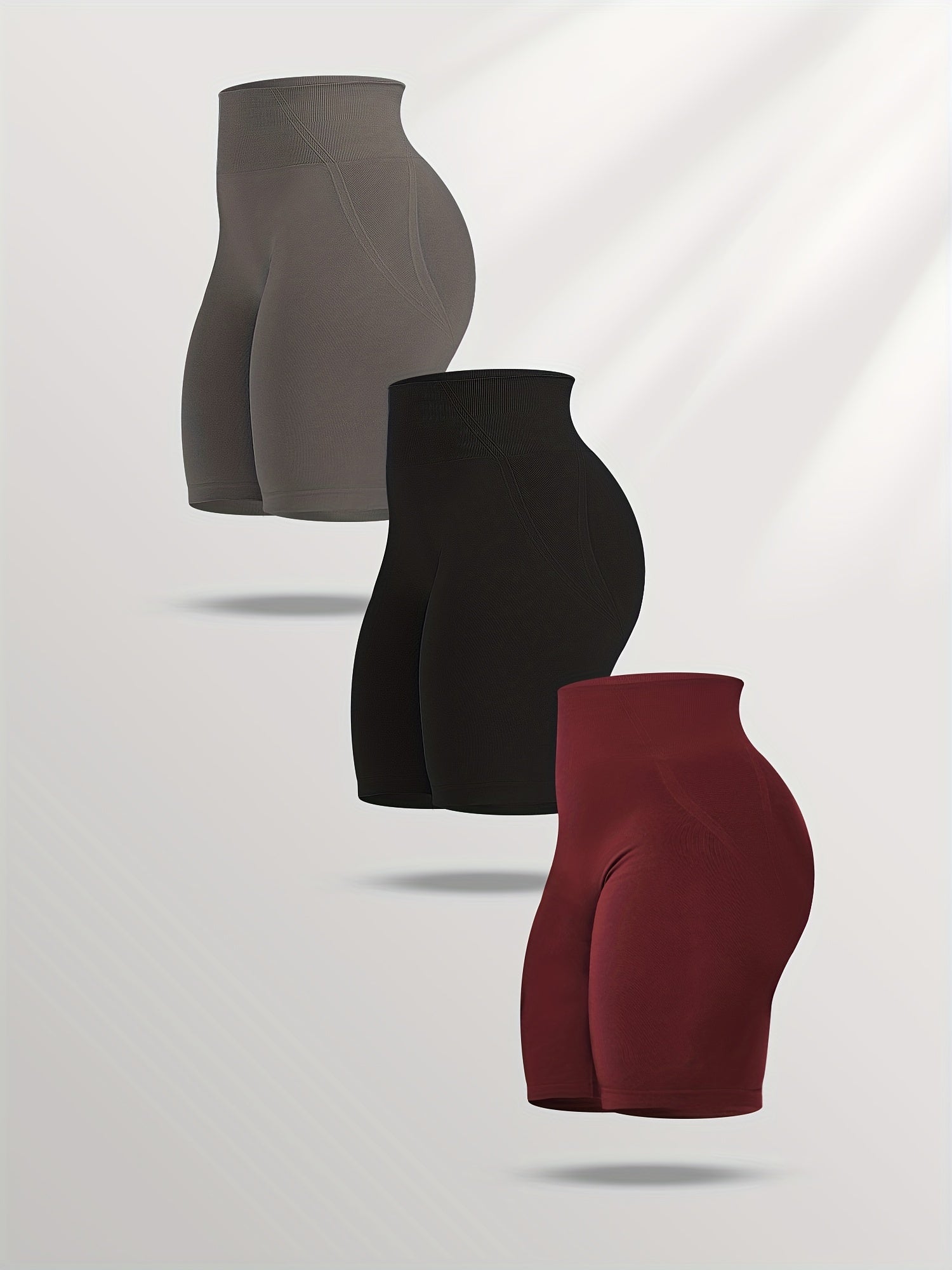 3 Pack Seamless High Waist Sports Shorts for Summer Workouts
