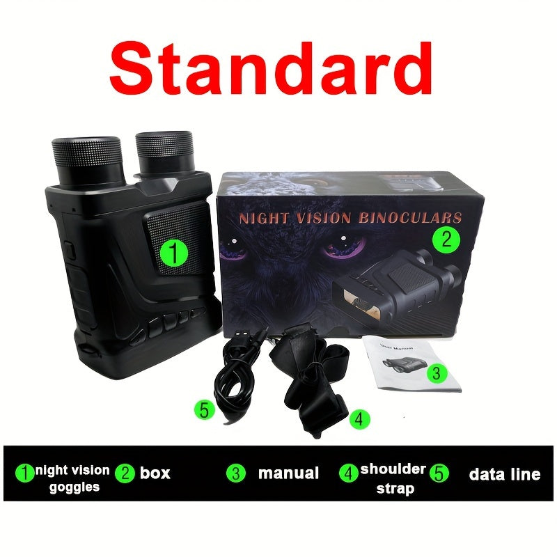 Night Vision Binoculars Infrared 1080P HD 5X Digital Zoom Outdoor Dual Use