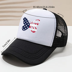 Cartoon Butterfly Pattern Baseball Cap Summer Sun Hat