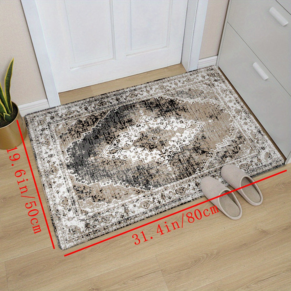 Vintage Boho Soft Shaggy Floor Carpet Area Rug Non Slip Washable Mat