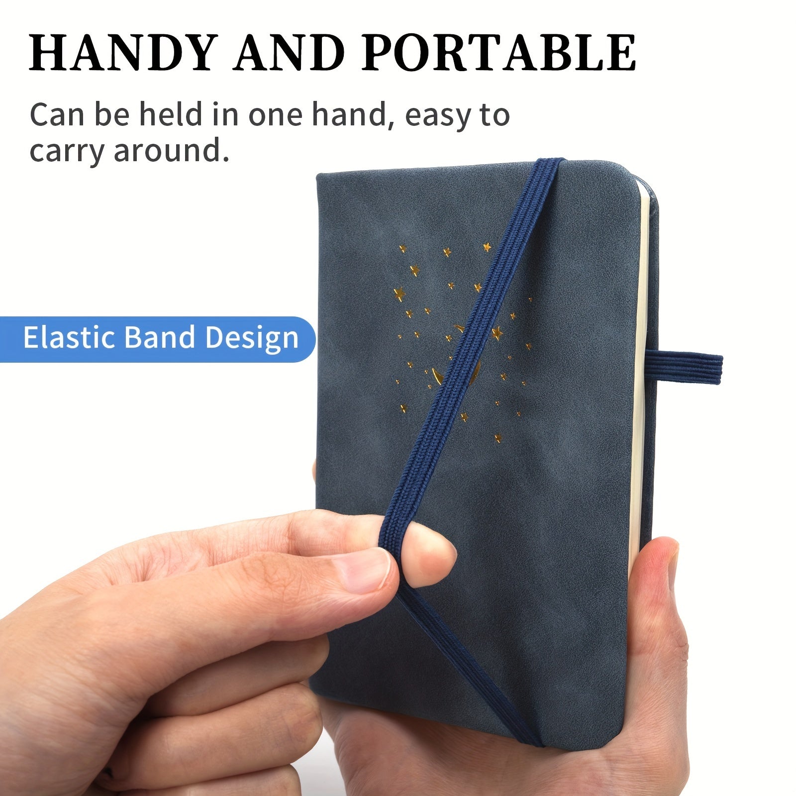 Pocket Notebook Journals 2 Pack 9 X 14 100gsm 156 Pages Moon And Stars
