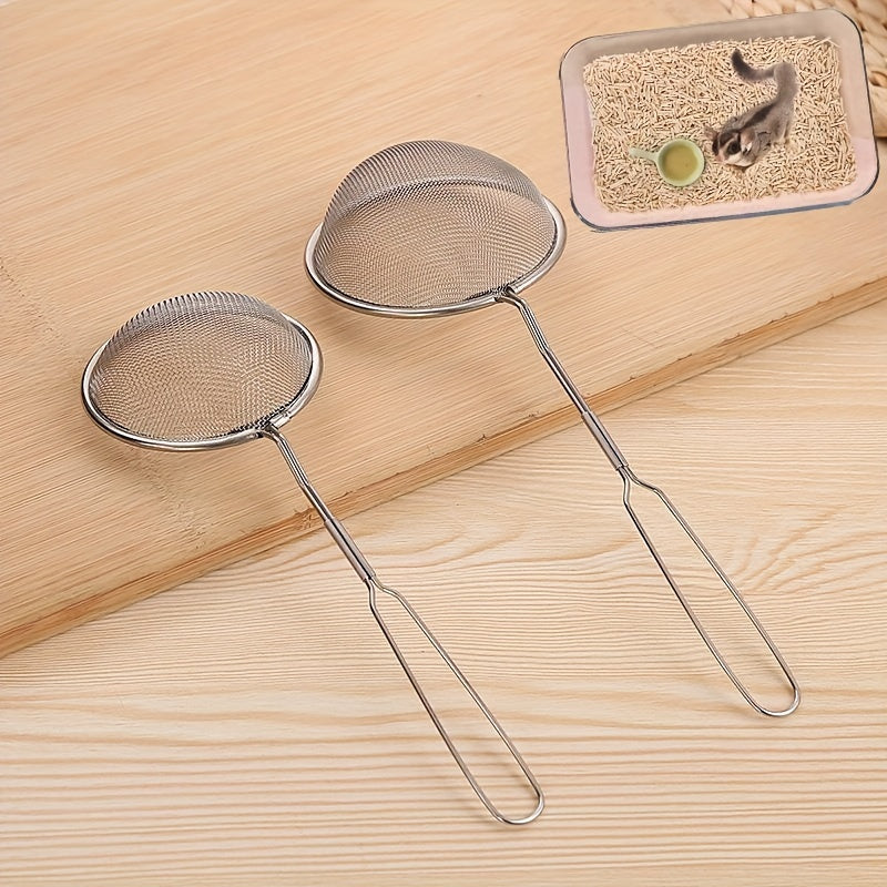 Hamster & Dragon Cat Cleaning Helper Stainless Steel Bath Sand Pad Filter