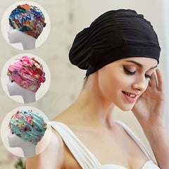 Unisex Ear Protection Swimming Cap For Long Hair