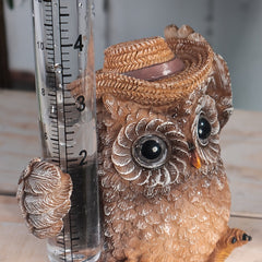 Adorable Owl Rain Gauge for Garden Measurement