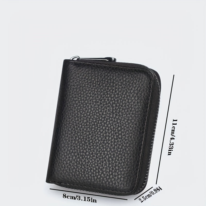 Men's Large Capacity Zipper Card Holder Wallet