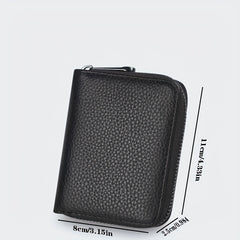 Men's Large Capacity Zipper Card Holder Wallet
