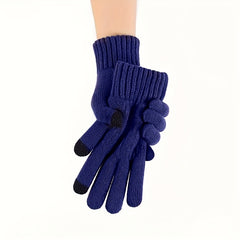 Men's Winter Plush Warm Touch Screen Gloves for Outdoor Activities