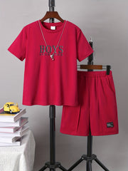 Boys Good Mood Boys Casual Outfit Round Neck T shirt & Shorts