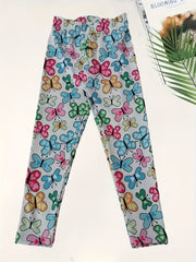 Butterfly Graphic Leggings Girls All Seasons Gift