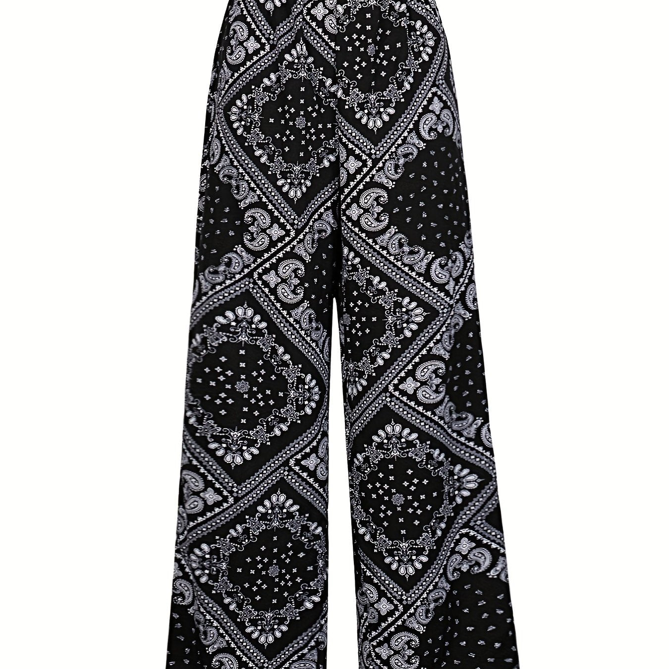 Paisley Print Wide Leg Pants Casual Loose Pants Spring Summer Women's Clothing
