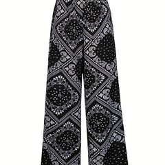 Paisley Print Wide Leg Pants Casual Loose Pants Spring Summer Women's Clothing
