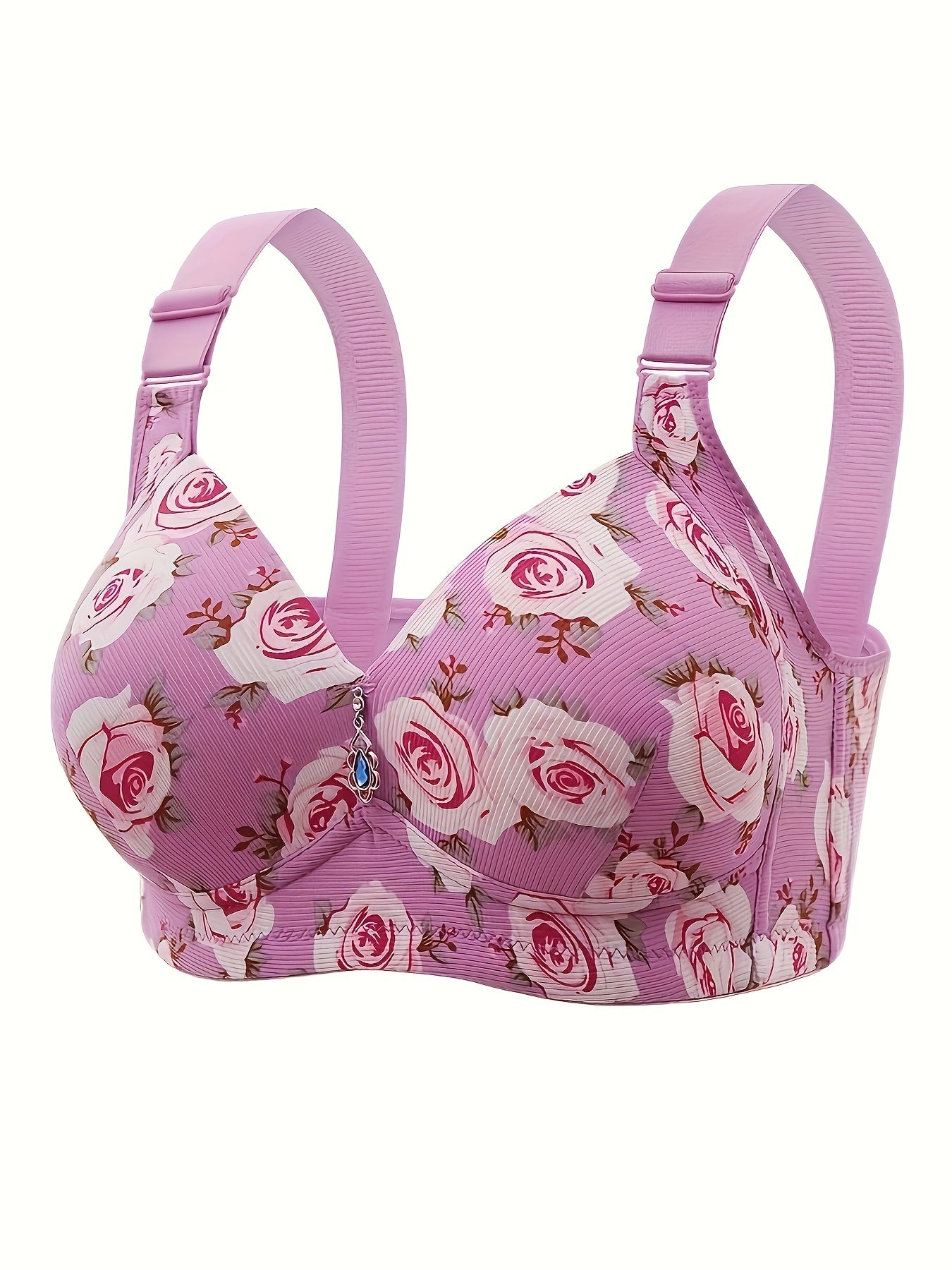 Floral Push Up Bra Breathable Anti Sagging Lingerie
