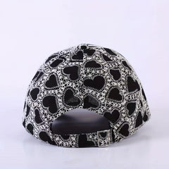 Women's Heart Rhombus Embroidery Baseball Cap Lightweight Sun Hat