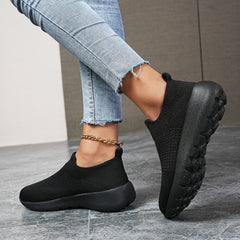 Thick Bottom Heighten Running Shoes Mesh Breathable