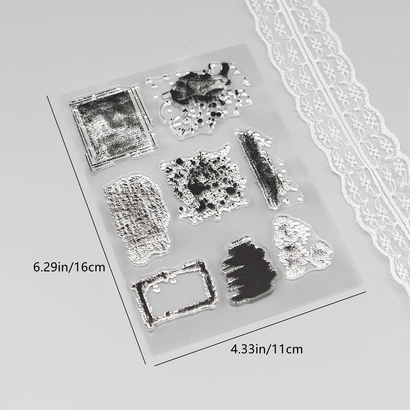 1pc Background DIY Scrapbooking Silicone Transparent Stamp