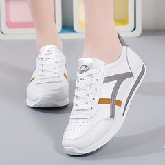 Women's Colorblock Sneakers Low Top Lace Up Walking Shoes
