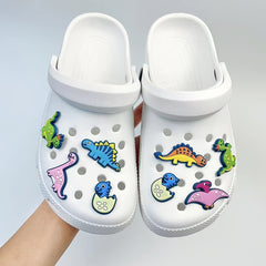 8pcs Dinosaur Shoe Charms PVC Anime Decoration Kids Gift