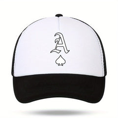 Unisex Sunshade Breathable Baseball Cap With Ace Of Spades Pattern