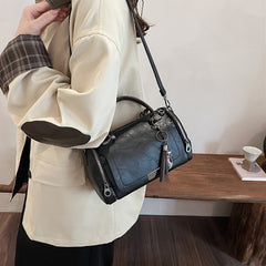 Vintage Crossbody Boston Bag Stylish Casual Handbag Classic Handbag
