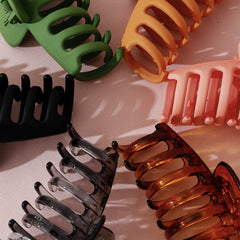 6pcs Matte Nonslip Large Hair Claw Clips Hair Accessories