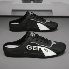 Men's Lace up Half Sneakers Odor Resistant Mules Lightweight Shoes