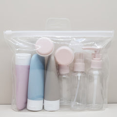 11pcs Travel Bottles Set Cosmetic Spray Toner Shampoo Shower Face