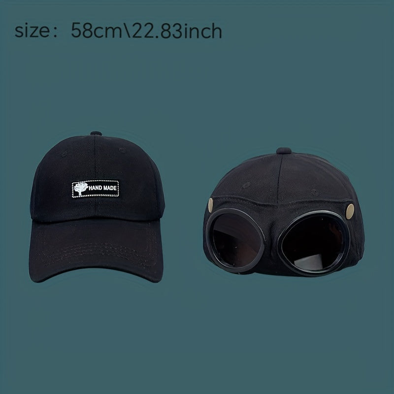Mens Cotton Sunshade Pilot Hat With Glasses For All Seasons