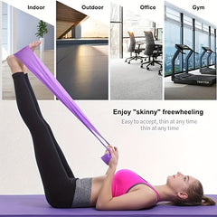 Solid Striped Yoga Elastic Resistance Straps Pilates Fitness Bands