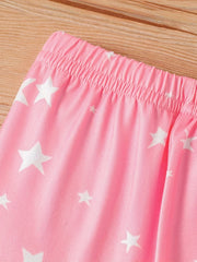 Baby Girls Star Print Elastic Waist Trousers