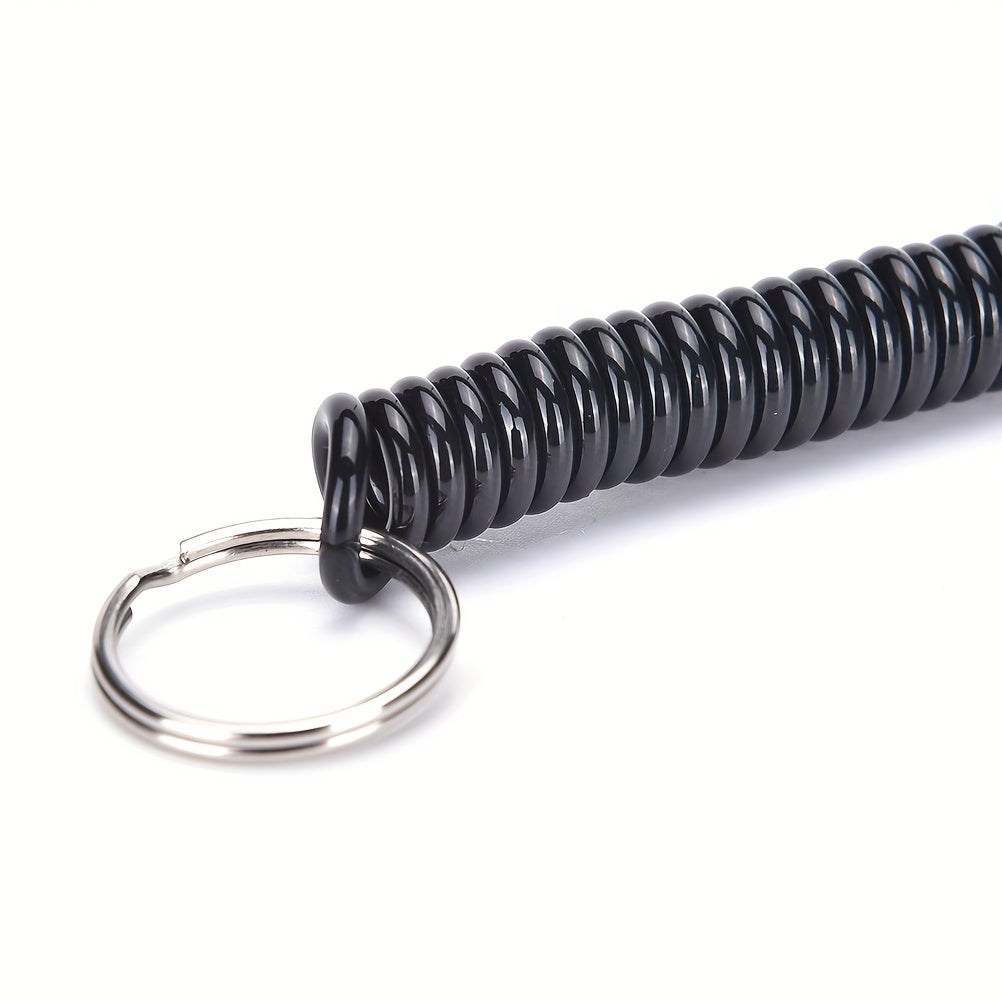Telescopic Plastic Spring Lanyard Keychain