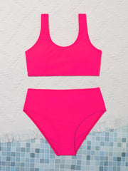 Girl's Bikini Set Tank Top & Briefs Swimsuit Quick Drying Stretchy Bathing Suit