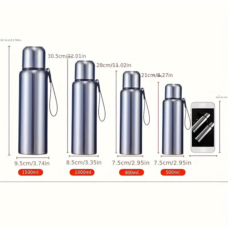 304 Stainless Steel Insulation Cup 500-1500ml Portable Water Bottle