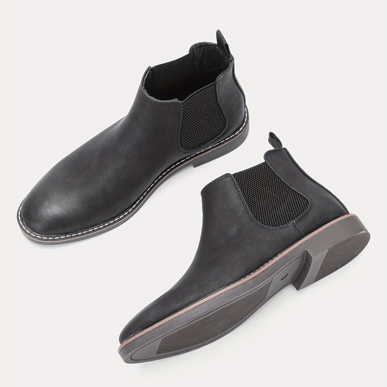 Men's Chelsea Boots Round Toe Ankle Boots