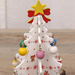 Funny Wooden Christmas Tree Decor with Small Pendants - Home and Office Decor