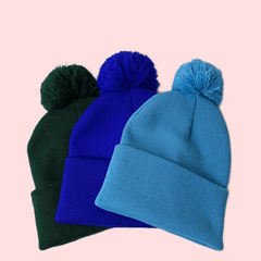 Knitted Hat With Pom Winter Coldproof Warm Beanies