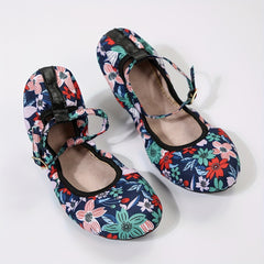 Women's Flower Flat Shoes Casual Dancing Lightweight Portable