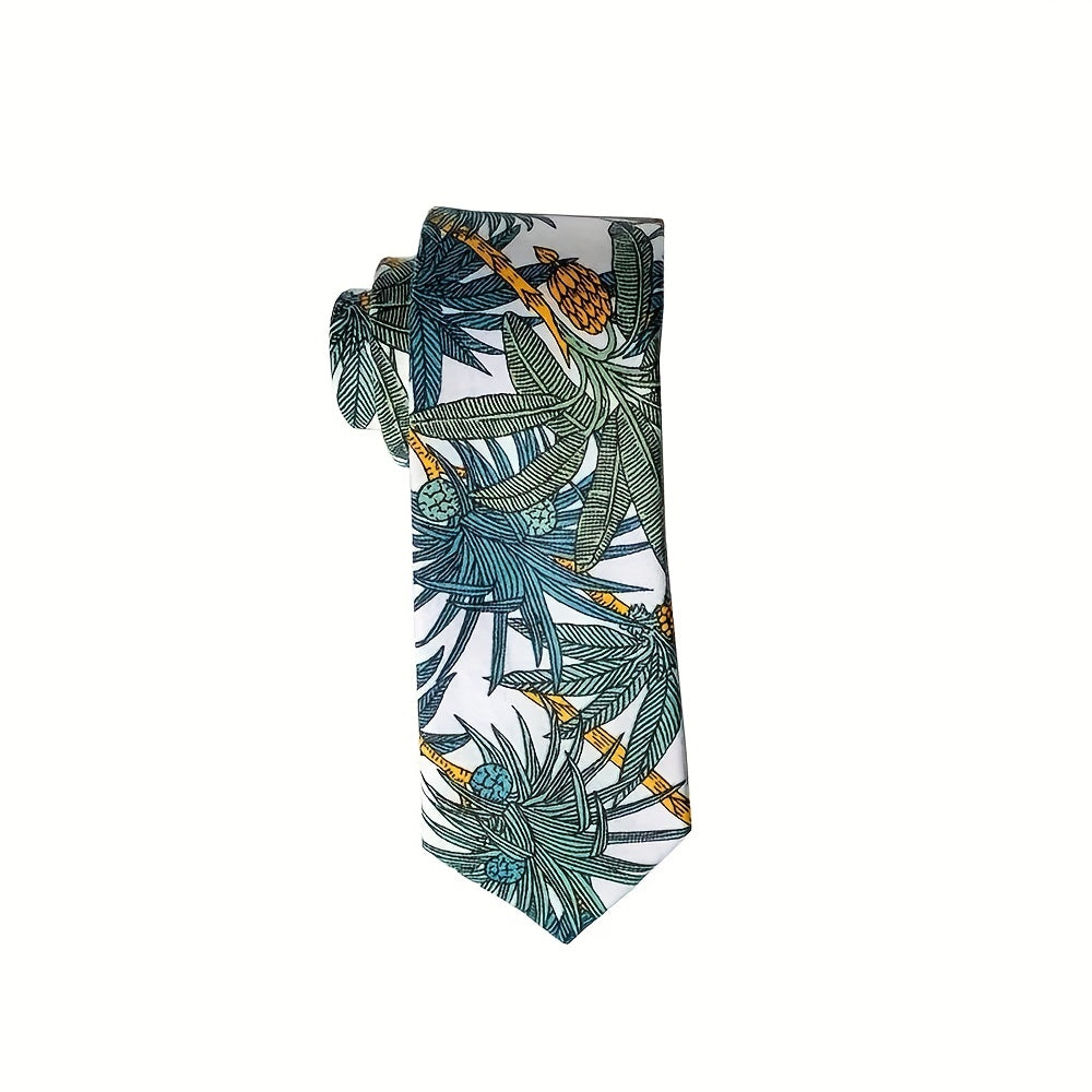 Men's Floral Necktie for Wedding Party Outfit