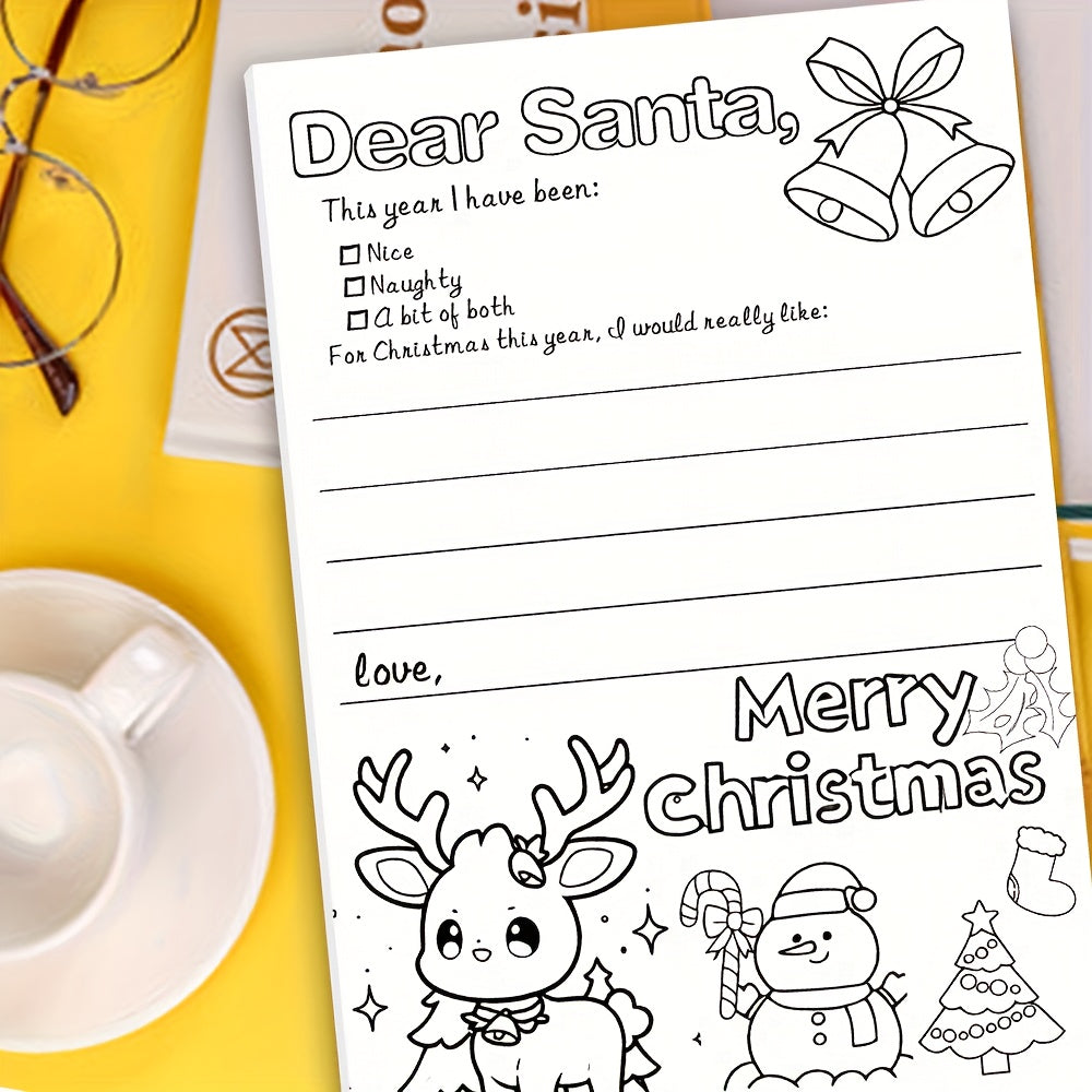 Christmas Coloring Book - Letter to Santa - Wish List - 30 Pages