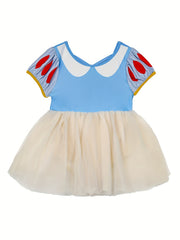 Girls Puff Sleeve Swimwear Suit with Bow for Beach