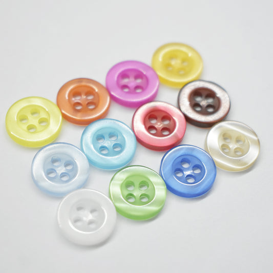 Colorful Translucent Shirt Buttons for Sewing Knitting and Craft Doll Buttons