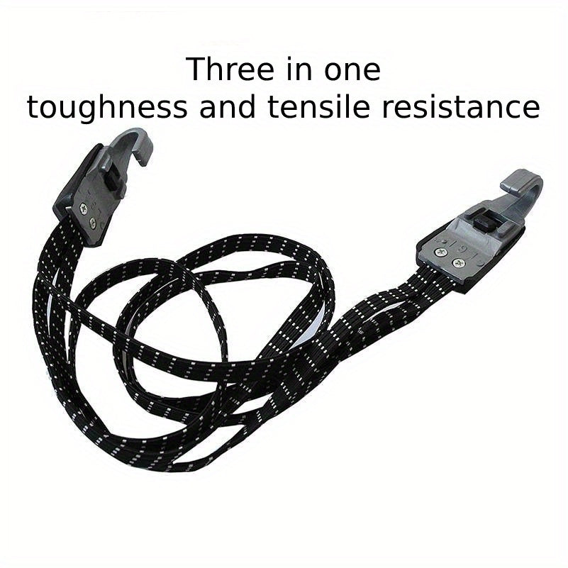 3-in-1 Bicycle Luggage Tie Rope Rack 26.77in Traction Strap Rope