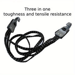 3-in-1 Bicycle Luggage Tie Rope Rack 26.77in Traction Strap Rope