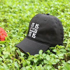 IT IS WHAT IT IS Embroidered Baseball Cap Soft Outdoor Hat Hip Hop Cap Dad Hat