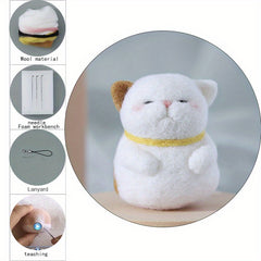 Deer Wool Felt Poking Diy Material Bag Needle Felting Gift