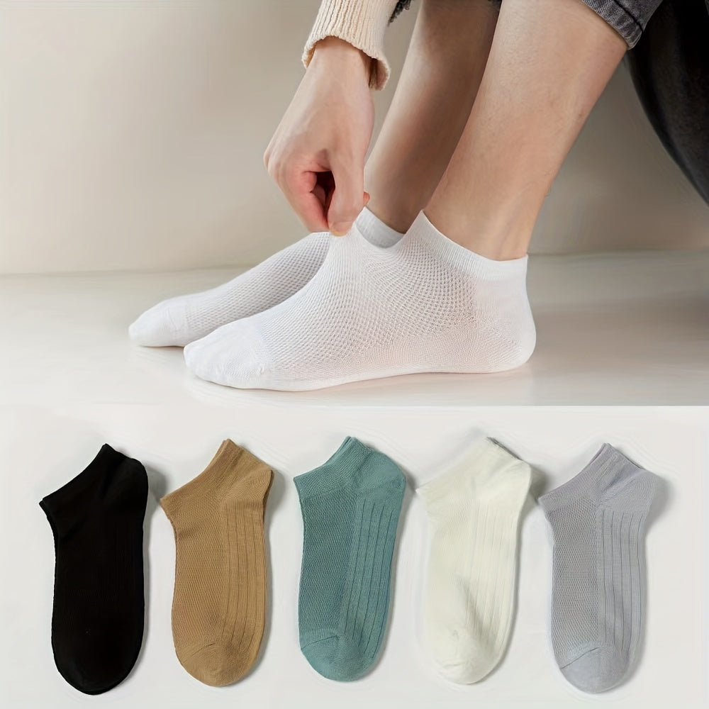 5 Pairs Men's Thin Cotton Low cut Socks For Outdoor Sports