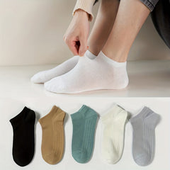 5 Pairs Men's Thin Cotton Low cut Socks For Outdoor Sports
