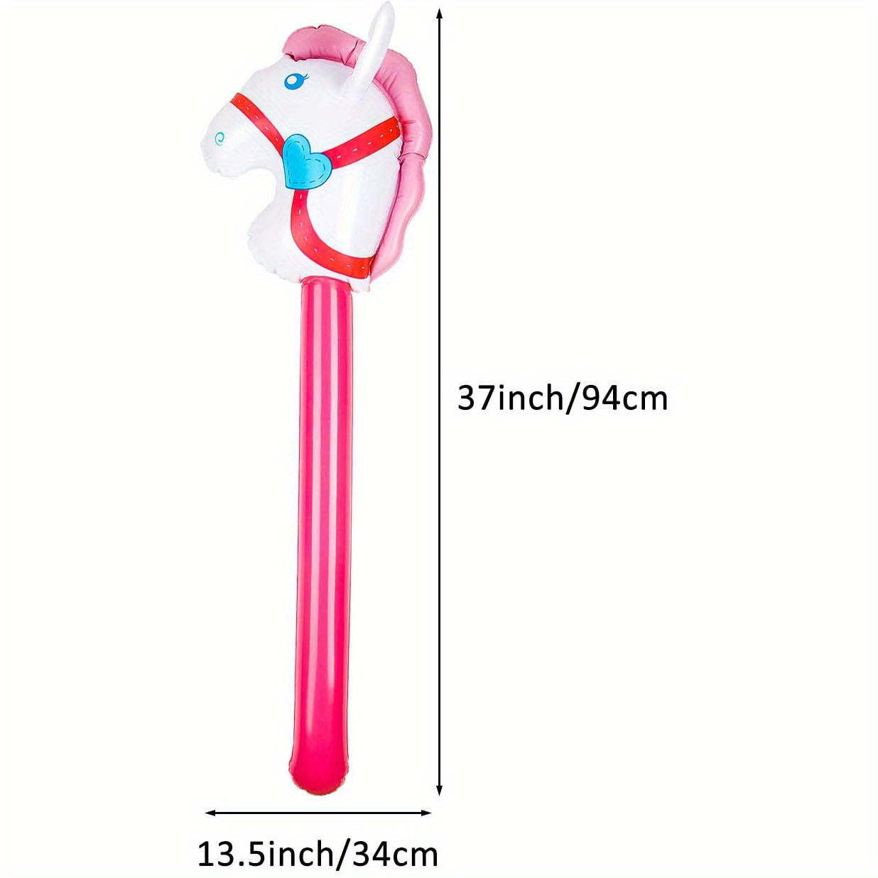Inflatable Horse Head Stick Toy for Kids - Christmas Halloween Thanksgiving