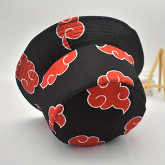 Cartoon Clouds Print Bucket Hat Reversible Lightweight Fisherman Cap